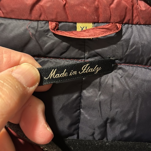 FAY ITALY LADIES BURGUNDY GRAY DOWN QUILT JACKET - Picture 3 of 14